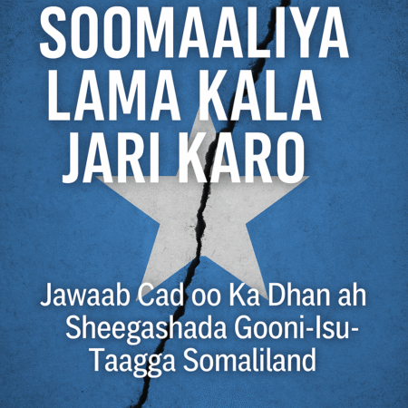 Soomaaliya Lama Kala Jari Karo: Jawaab Cad oo Ka Dhan ah Sheegashada Gooni-Isu-Taagga Somaliland
