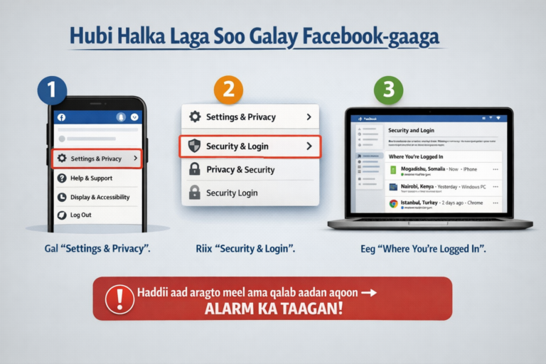 Sidee Ku Ogaan Kartaa In Facebook-kaaga La Jabsaday, Sideese U Soo Ceshan Kartaa Habka Ugu Fudud? Sidee Ku Ogaan Kartaa In Facebook-kaaga La Jabsaday, Sideese U Soo Ceshan Kartaa Habka Ugu Fudud?