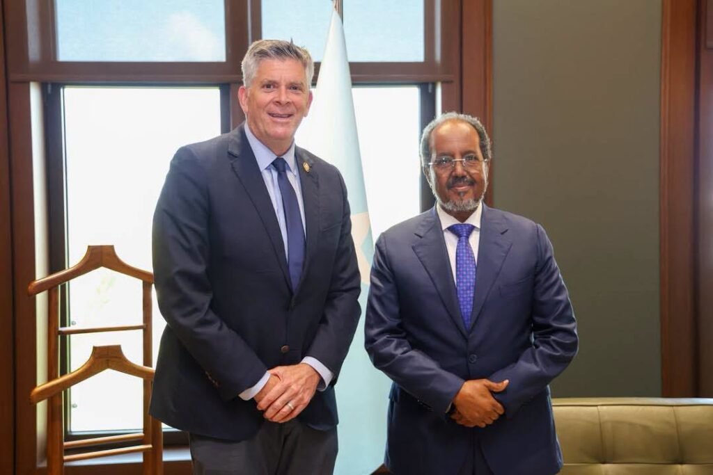 President Hassan Sheikh Hosts U.S. Congressman Darin LaHood in Mogadishu