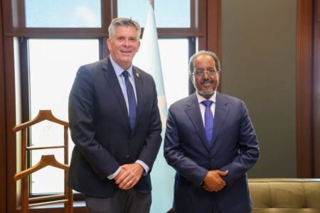 President Hassan Sheikh Hosts U.S. Congressman Darin LaHood in Mogadishu