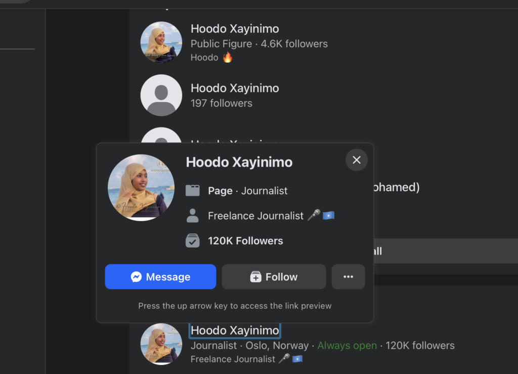 Ma Ra’yi Madax-bannaan Baa Mise Waa Jilaa Gudanaya Qandaraas? Runta Ka Dambaysa Hoodo Xayinimo facebook account! 1