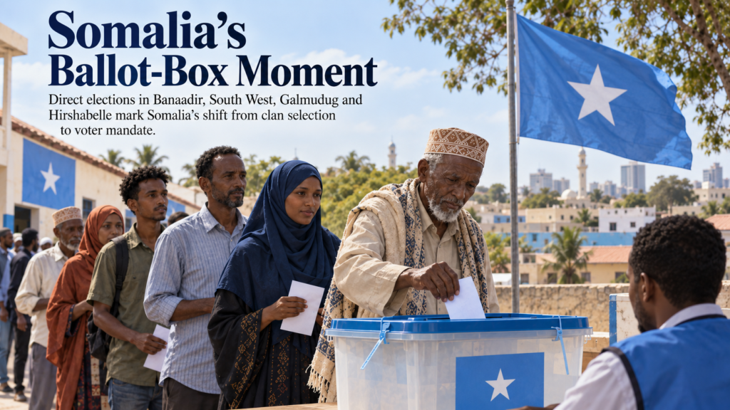 Somalia’s direct elections are shifting political power from clan selection to voters. Somalia's direct elections are shifting political power from clan selection to voters.